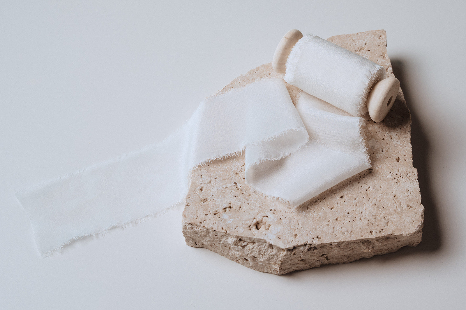 Silk Bouquet Ribbon - White